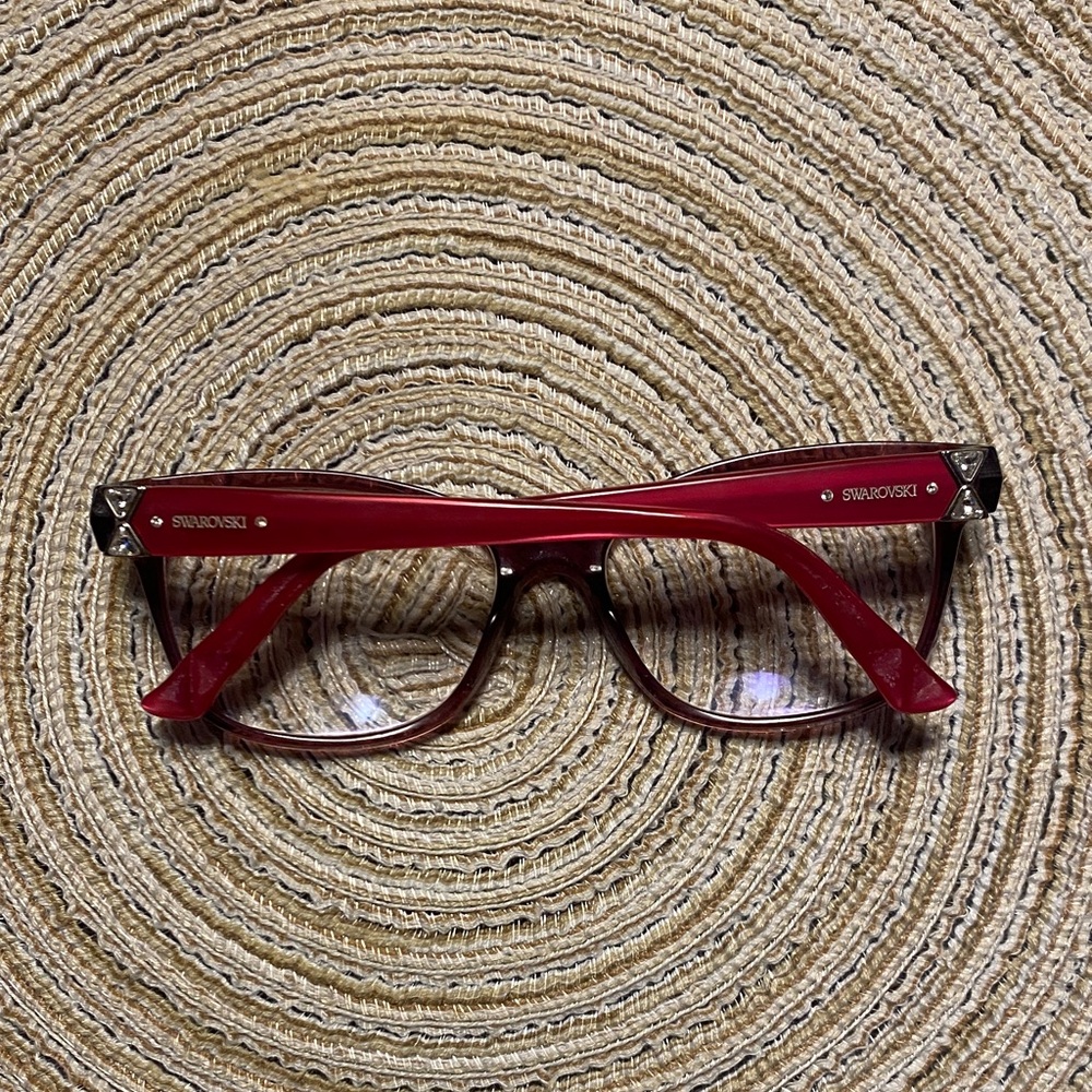 Swarvoski Burgundy Women's Glasses - Picture 5 of 8